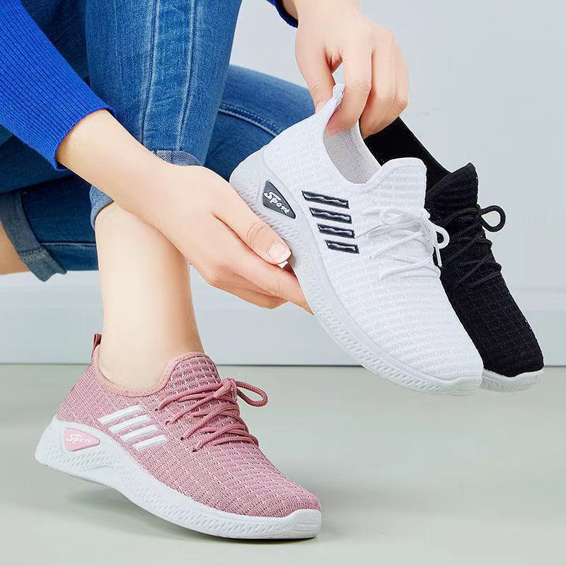 ♫ Megata ♫ SP023 Sepatu Garis Sneakers Wanita Korea Import Fashion