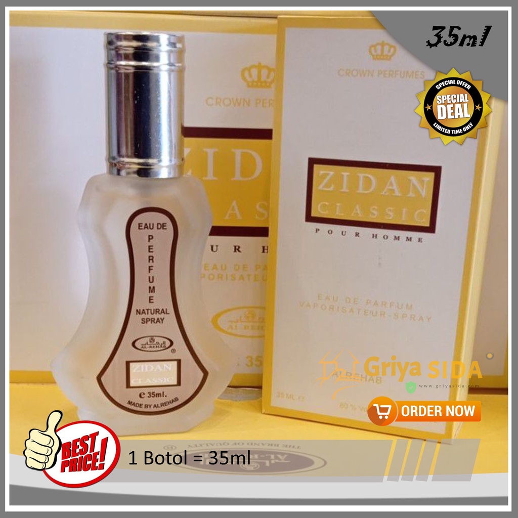 Parfum al rehab zidan classic 35ml original minyak wangi alrehab spray PROMO!