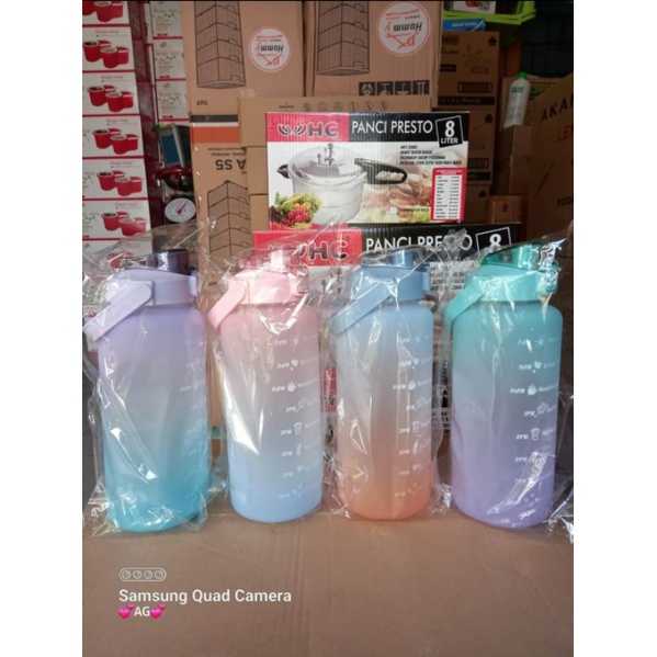 Botol minum motivasi 2 liter / botol minum / botol minum 2 Liter