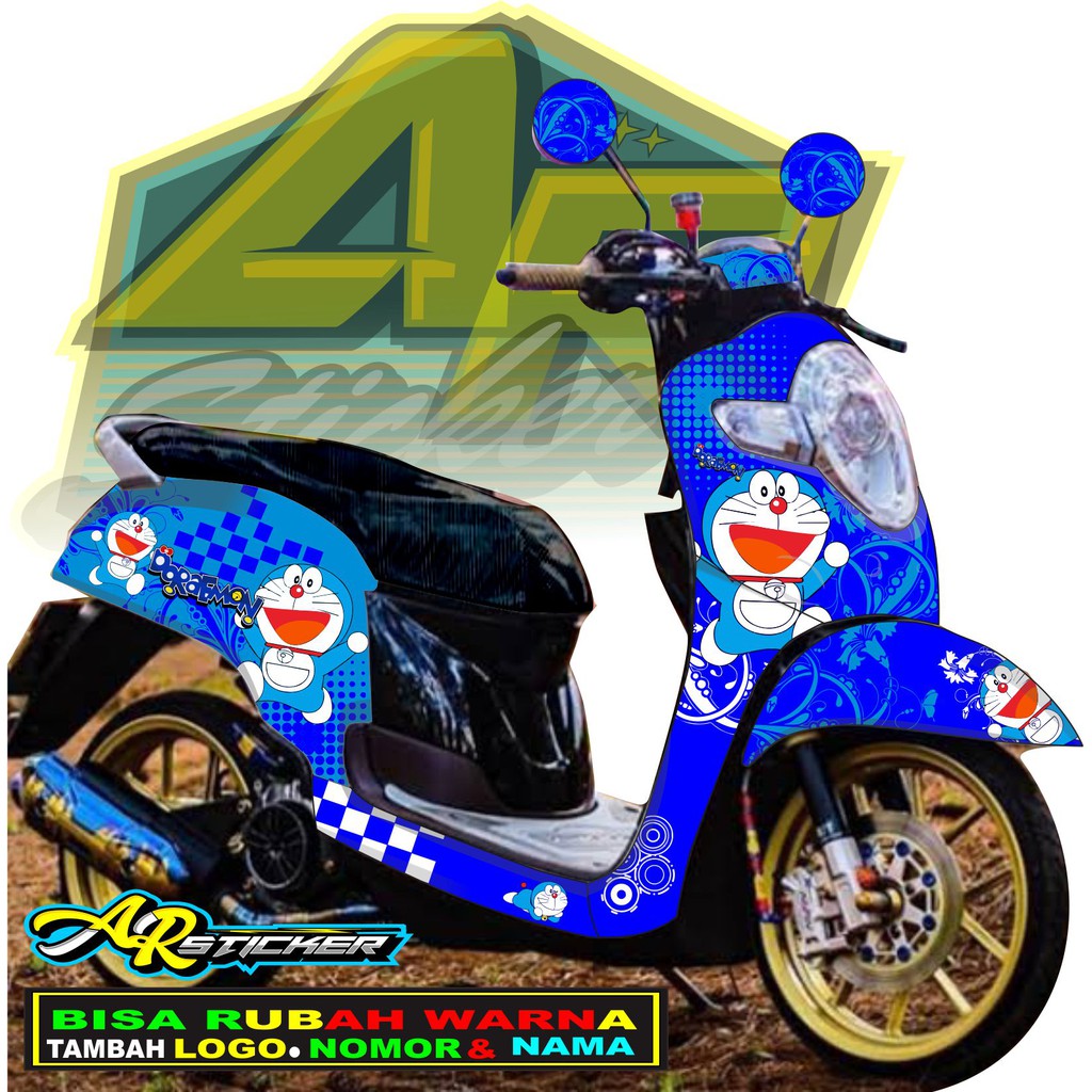 Decal scoopy Decal Scoopy full body Full Blok Decal Stiker Scopy Dekal New Fi 2017 2018 2019Doraemon