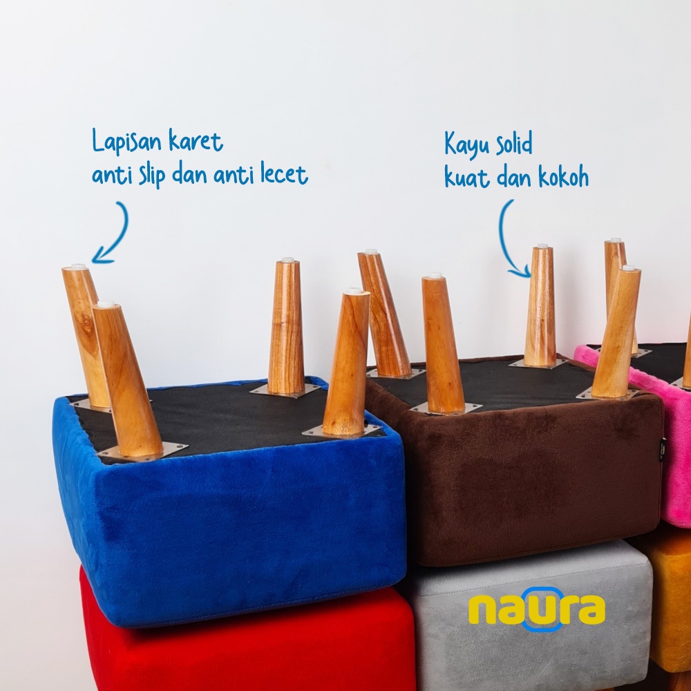 SOFA KOTAK / SOFA STOOL / POUFT / KURSI STOOL LAPIS KAIN KATUN