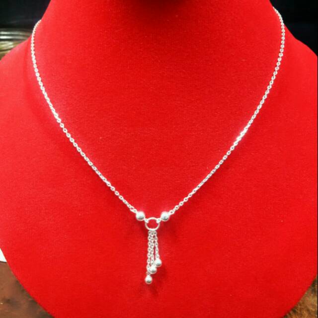 kalung perak segi mainan 99.95%