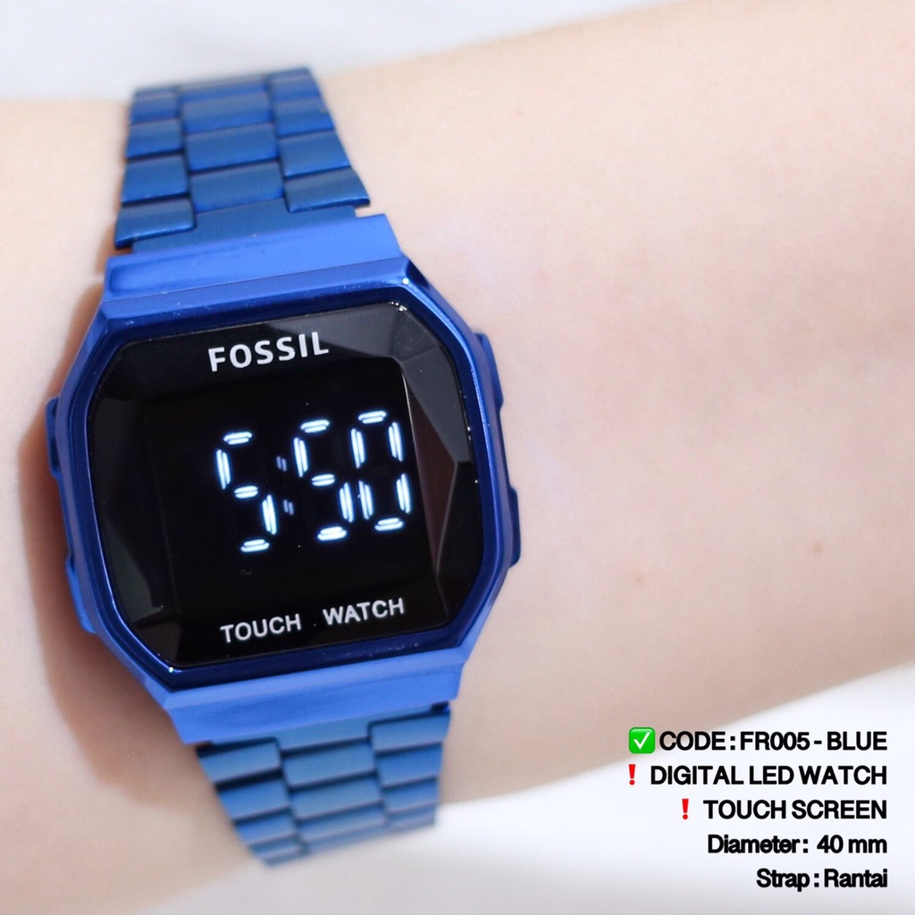 Jam tangan digital touch screen layar sentuh wanita pria rantai stainless termurah