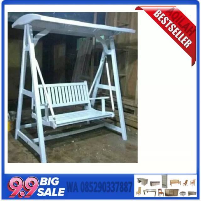 Bangku ayunan cat duco bangku taman