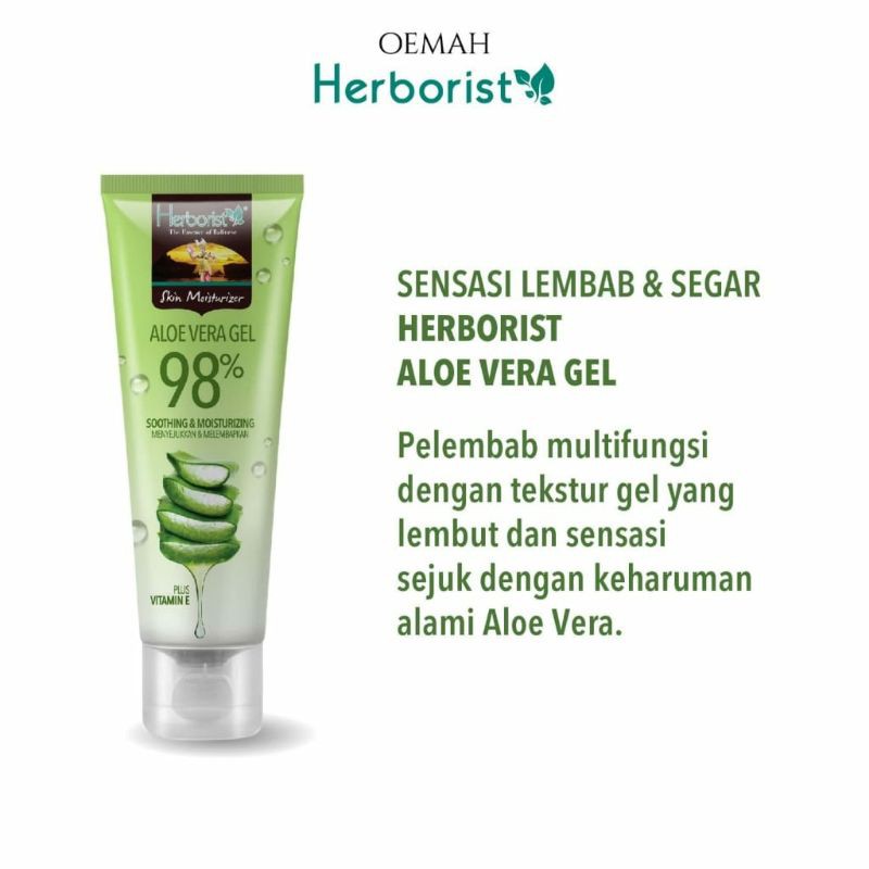 HERBORIST Aloe Vera Gel Tube 100 GR | Lotion Pelembab Kulit