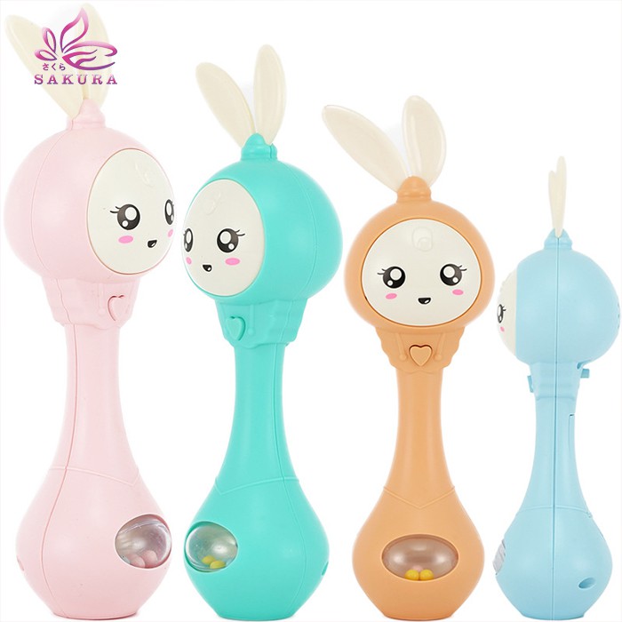 Mainan Bayi Tongkat Genggam Rattle Stick Dengan Musik dan Lampu-sosoyo