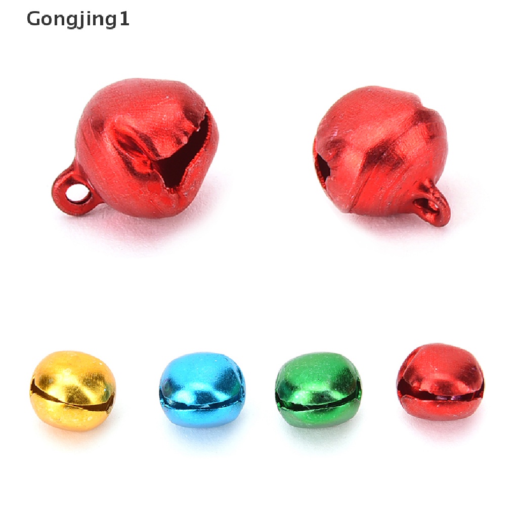 Gongjing1 100pcs / Set Lonceng Kecil Warna-Warni Untuk Dekorasi Liontin / Kerajinan Tangan DIY