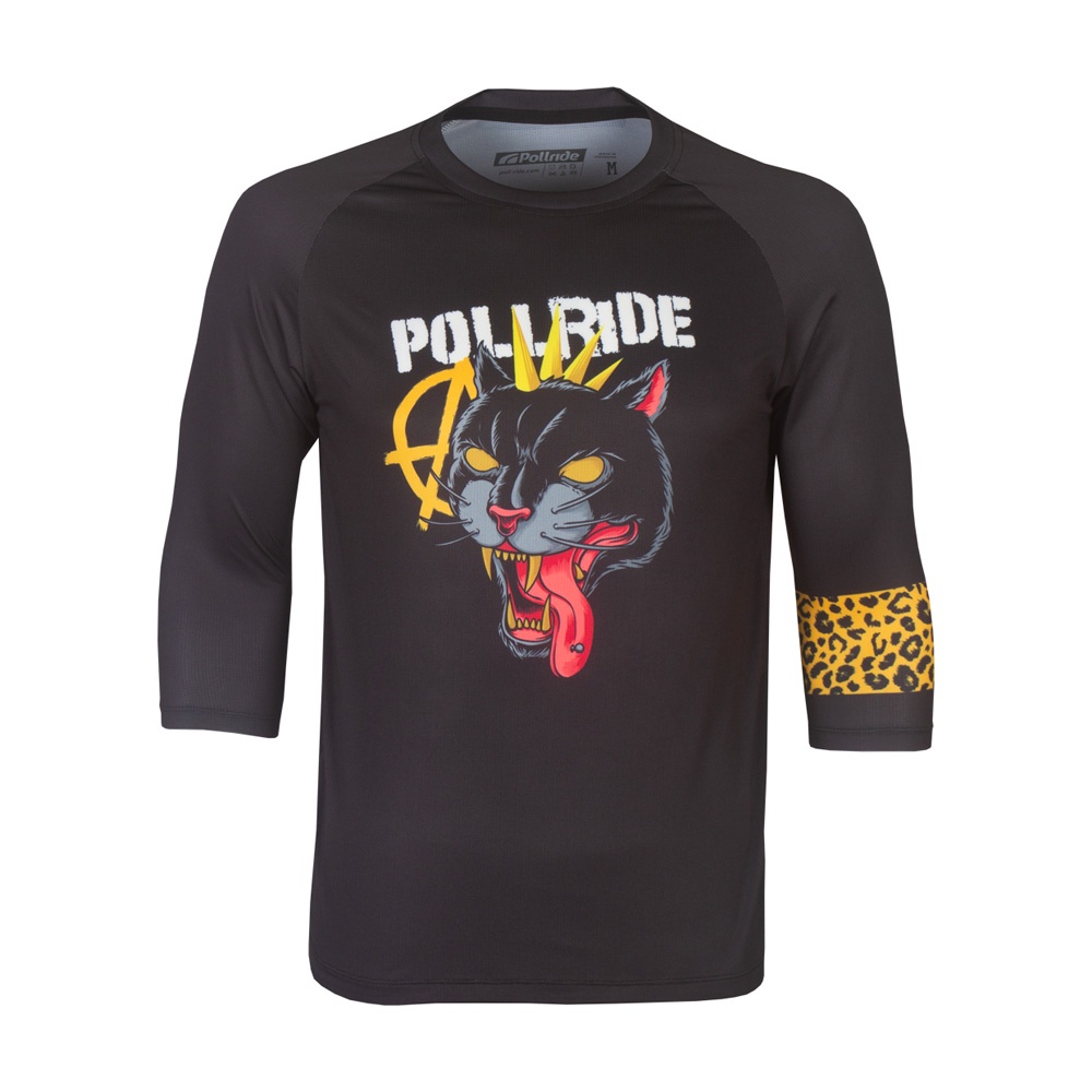 Jersey Sepeda | Jersey Gowes | Jersey Hiking 3/4 MTB XC AM GRAVEL Merk POLLRIDE REVOLT WHEEL black