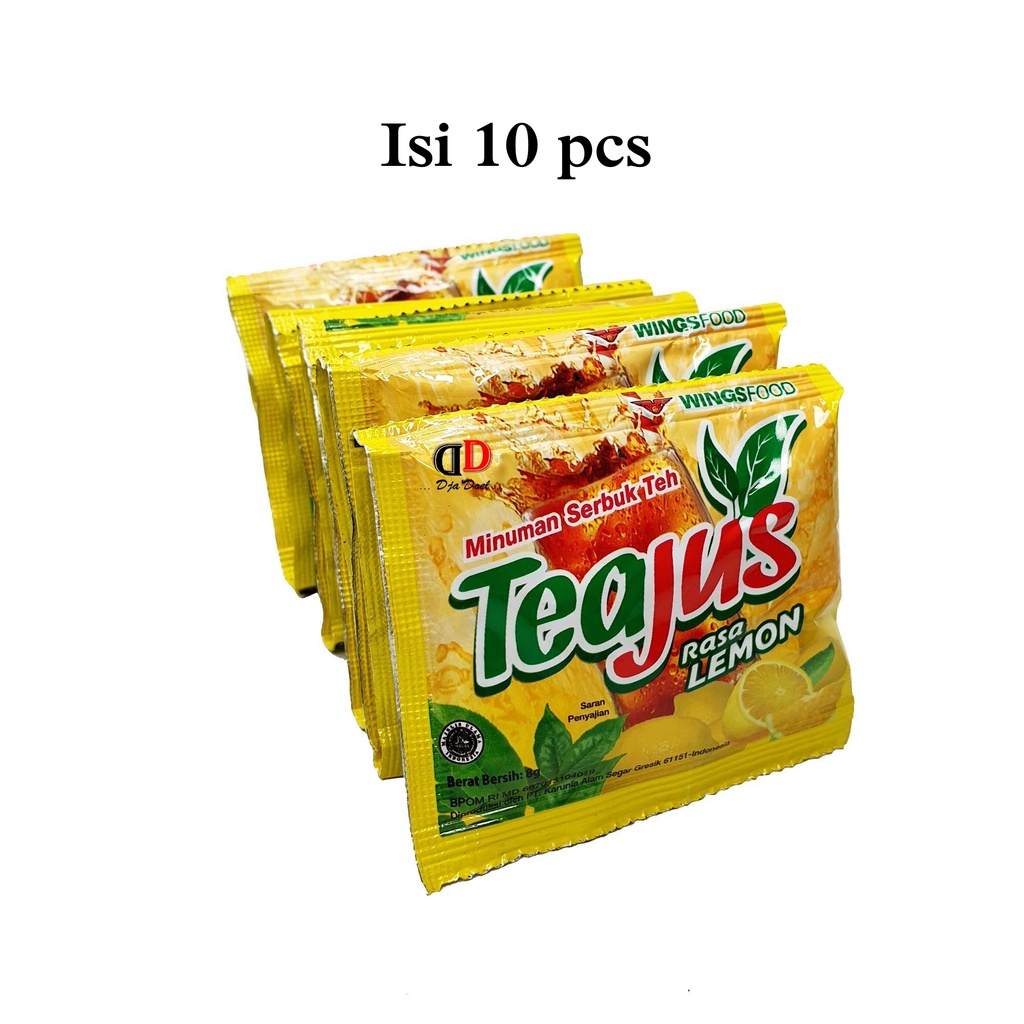 

Teajus Rasa LEMON isi 10 Sachet Tea Jus Minuman Teh Bubuk Instant MENYEGARKAN