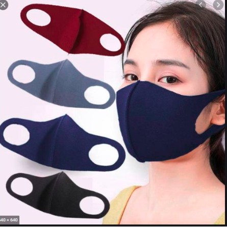 [ BAJ ] MASK / MASKER HITAM KPOP KOREA SCUBA ANTI DEBU - MK018