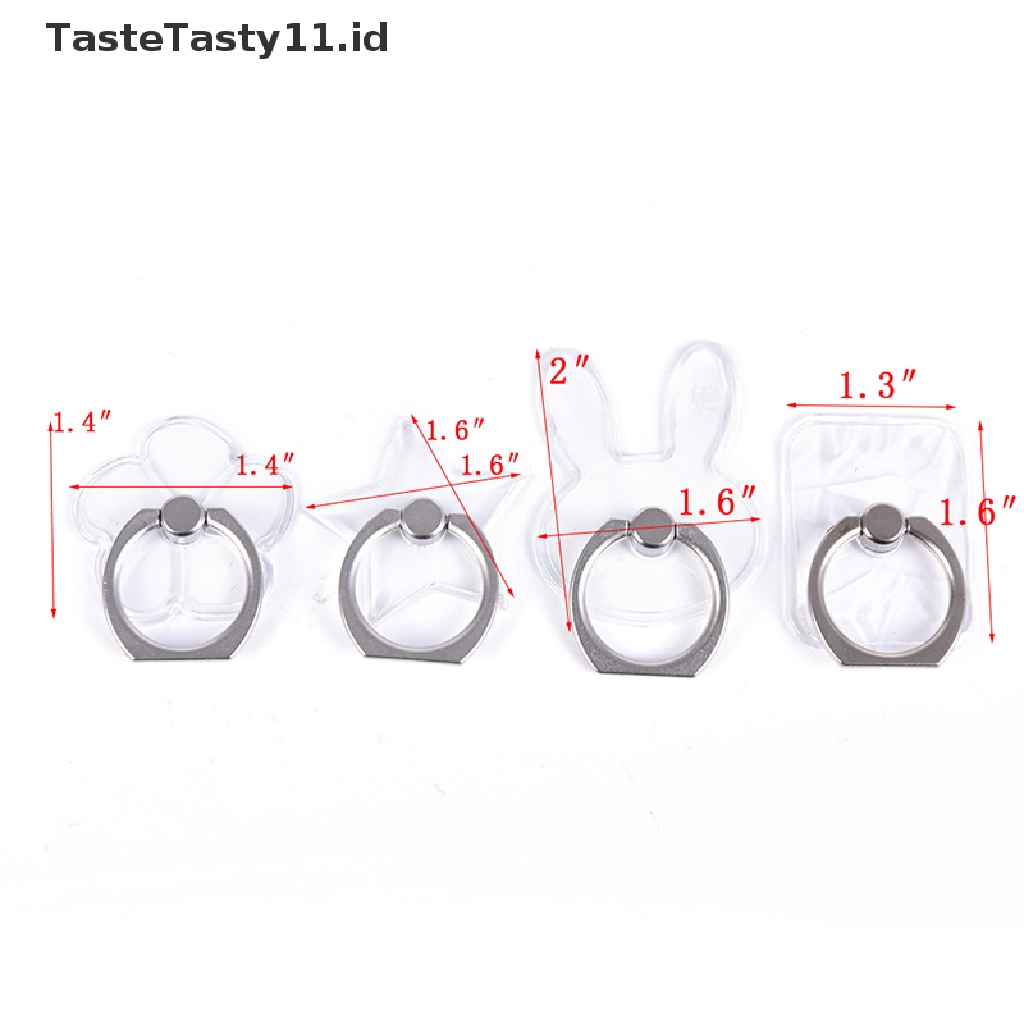 (TasteTasty) Ring Stand Holder Hp Universal Transparan Bisa Berputar 360 °