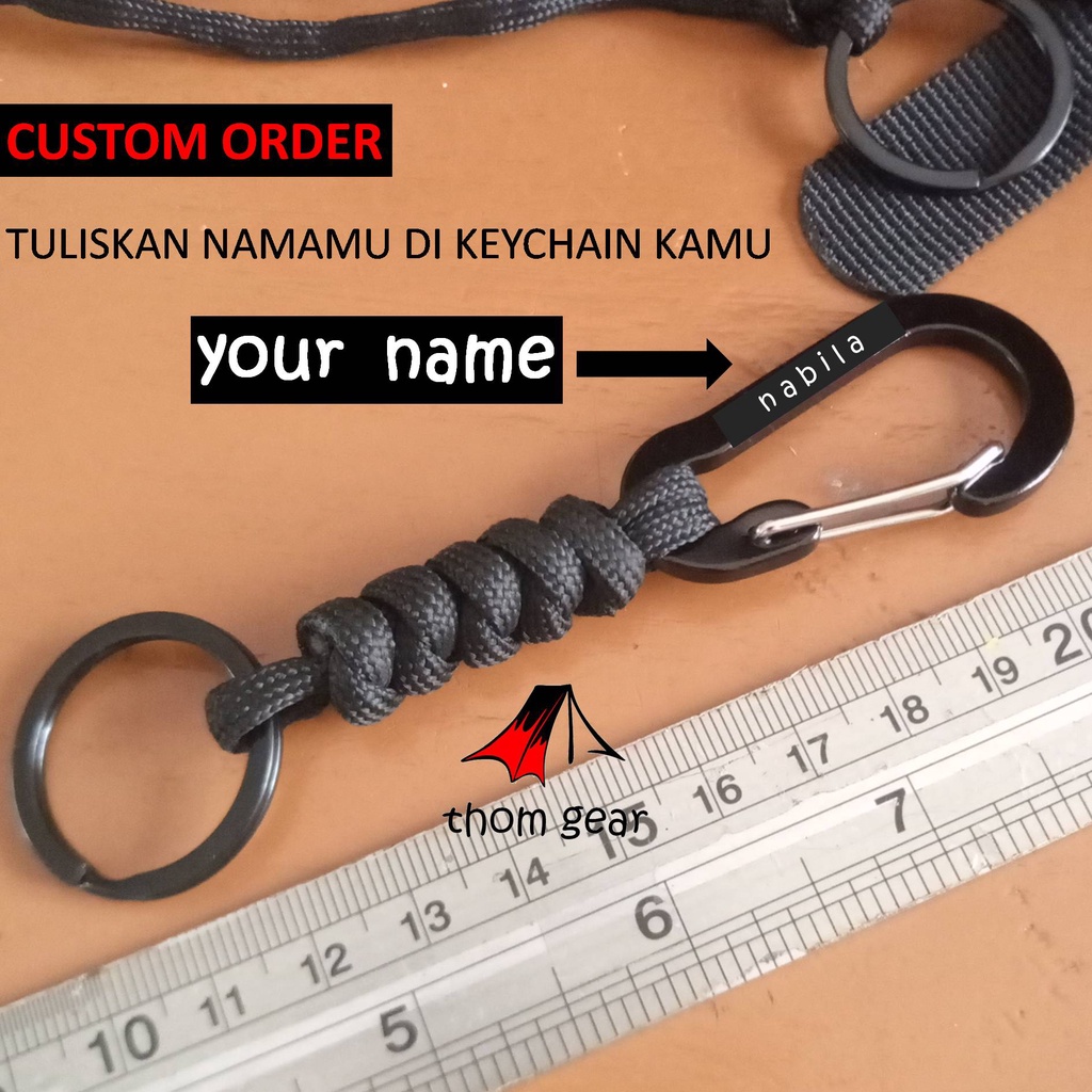 Gantungan Kunci Kontak Motor Mobil Sepeda Carabiner Aluminium Aesthetic Custom Thomgear Indonesia