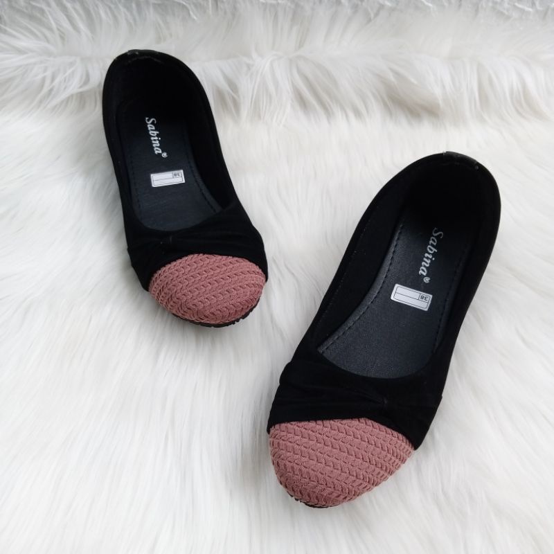 Sepatu Wanita Casual Flat Shoes Wanita Terbaru Balet Sol Karet