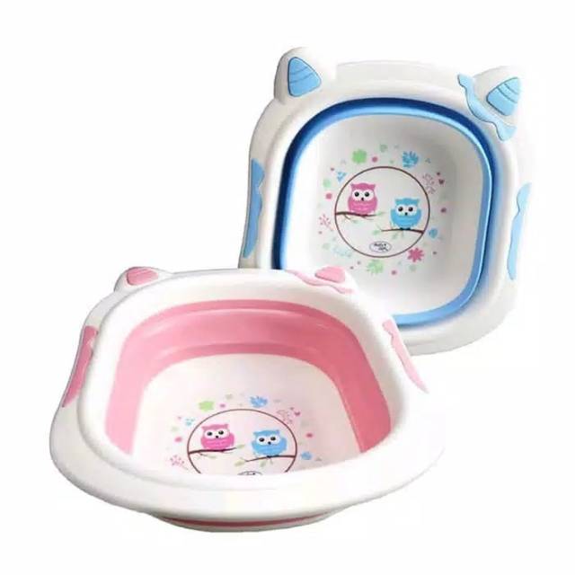 Foldable wash basin baby safe / wadah air untuk membasuh si kecil