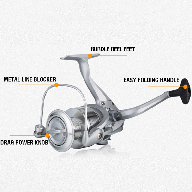 Max Drag Fishing Reel / Penggulung Senar Pancing Rasio 5.2: 1 7Kg Untuk Air Laut