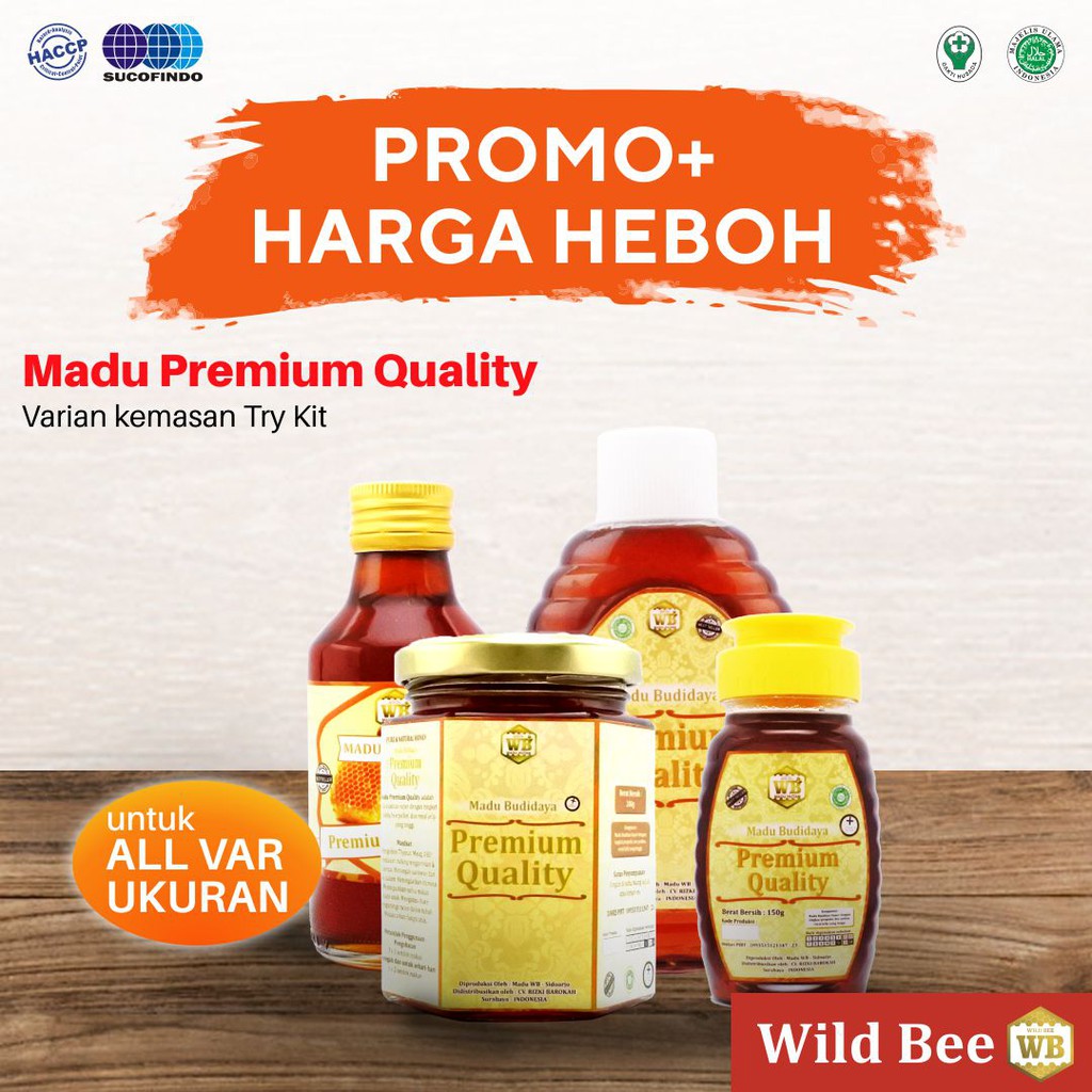 

Madu Premium Quality/Lebah Apis Melifera - KEMASAN KECIL - Garansi Murni & Asli 100%-Wild Bee