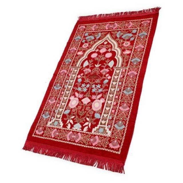 SAJADAH TURKI PM 301 SKV - SAJADAH WARNA MOTIF CORAK BUNGA