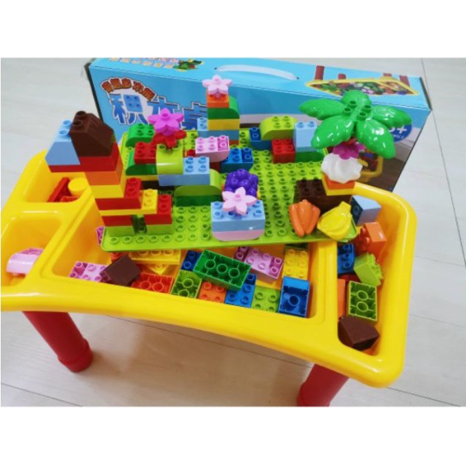 [BABYK] Mainan Lego Besar Lengkap Meja Belajar / Kids Storage Table Set
