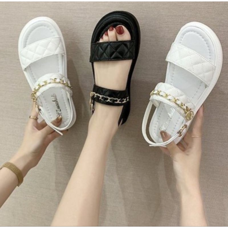 Sandal Gunung Wanita Import Rantai Emas Terbaru SG1682 Sandal Cewek SACHIE Korea Kekinian 9062 TG1564 Bisa Cod