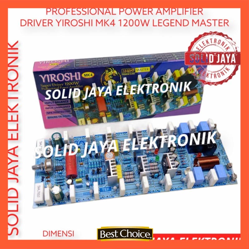 KIT DRIVER YIROSHI MK 4 MK4 MK-4 POWER AMPLIFIER 1200W TANPA TR FINAL