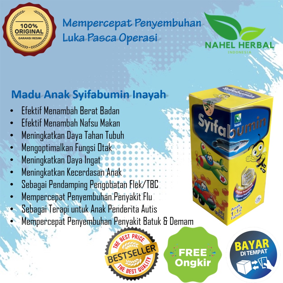 Syifabumin Penggemuk Badan Anak Original Bpom - Vitamin Nafsu Makan Untuk Usia 3 Sampai 10 Tahun Ori