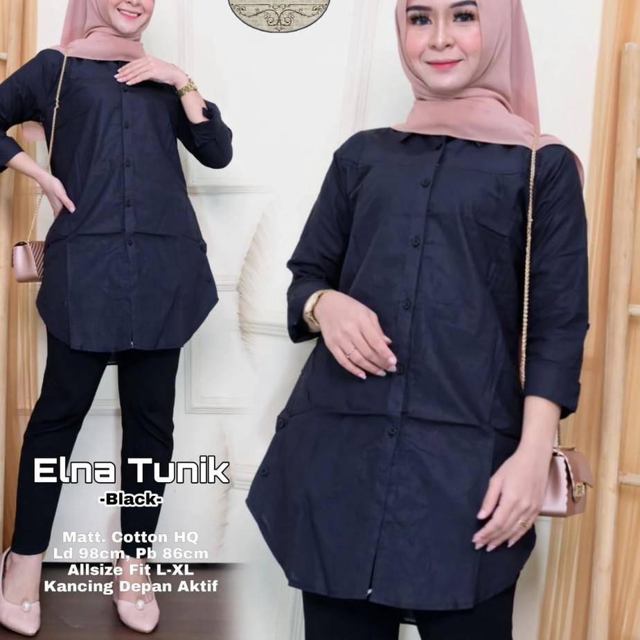 Wow Murah Meriah.. ATASAN WANITA LD 100 PB 85 size XL TUNIK JUMBO LD 120 KATUN Putih POLOS  Kancing 