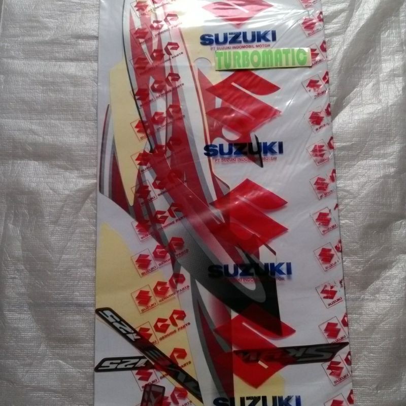 stiker striping suzuki skywave merah 2010 asli ori suzuki
