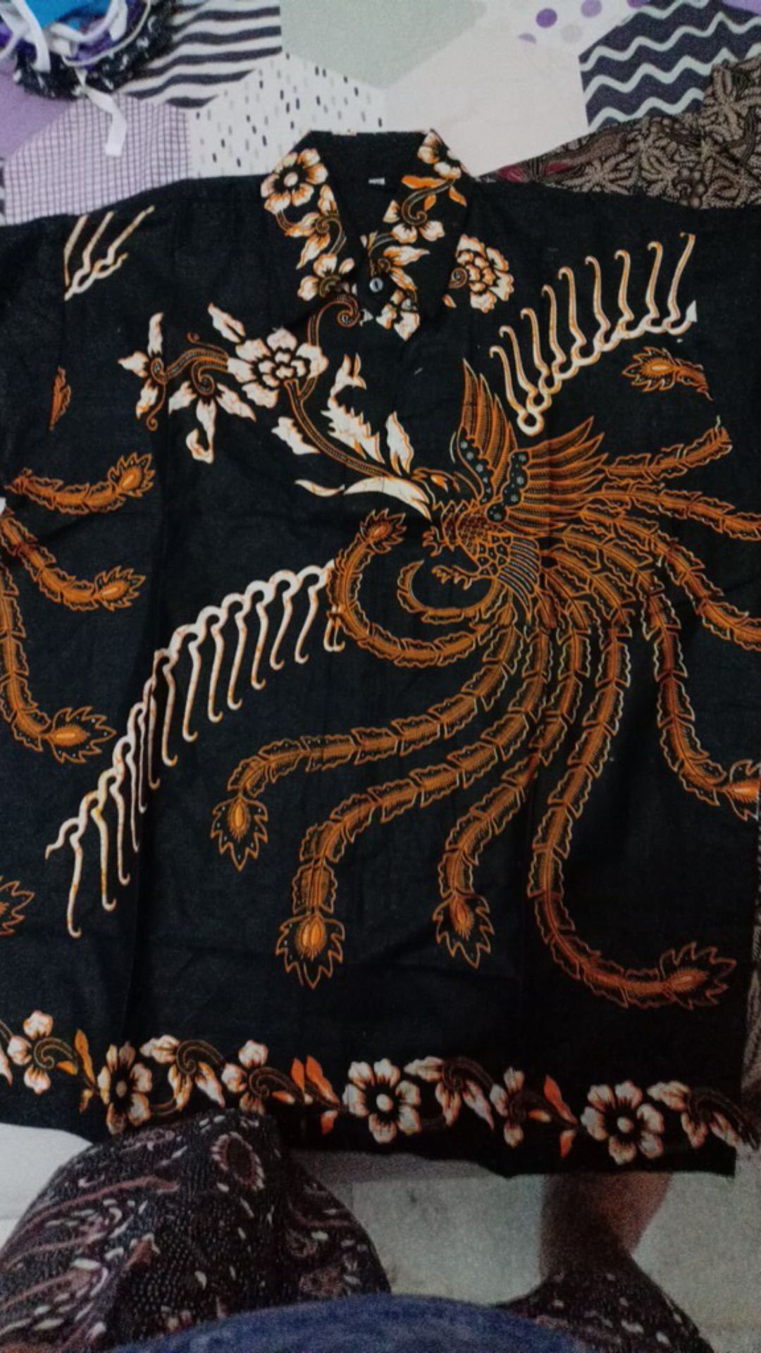 Kemeja Batik Pria Lengan Pendek Batik Size M L Xl Xxl  Bswart Hrb026 Kenongo Hem Panjang Padi