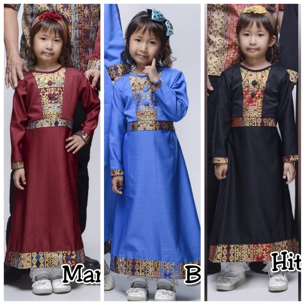 Gamis anak 269 Batik dress gaun hijab muslim anak perempuan