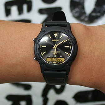 JAM TANGAN CASIO STANDART AW-49H-1B BLACK RUBBER ORIGINAL GARANSI RESMI