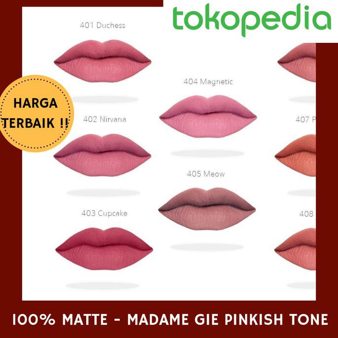 Lipstik Matte Termurah Terbaik Madame Gie Harga Grosir Warna Lengkap