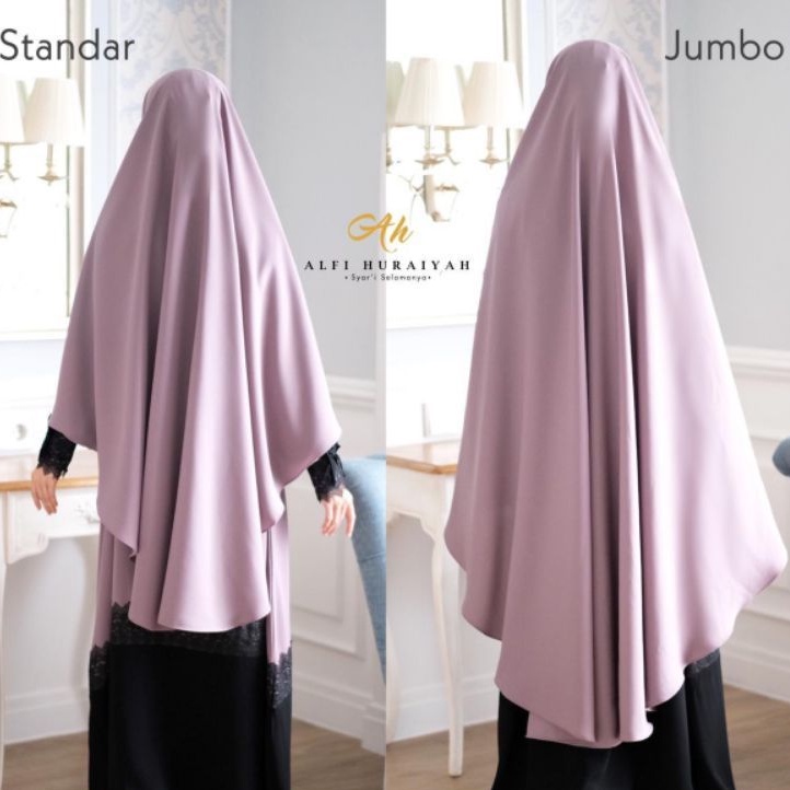 KHIMAR CAMELIA by ALFI HURAIYAH Khimar Basic Aksen Kancing Bahan Lily Luxury Soft Pad Non Pad Standa