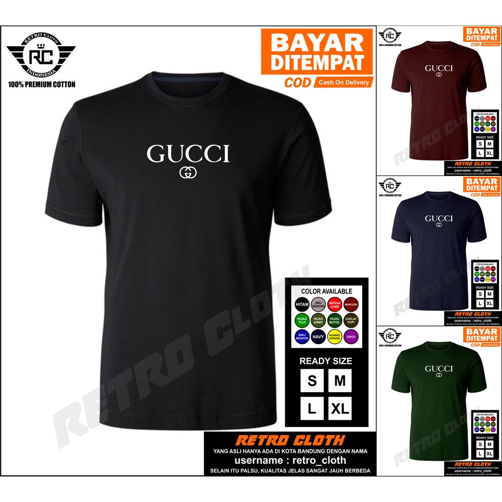 GUCCI / Kaos Tshirt Baju Pria Combed 30s Distro GUCCI 2