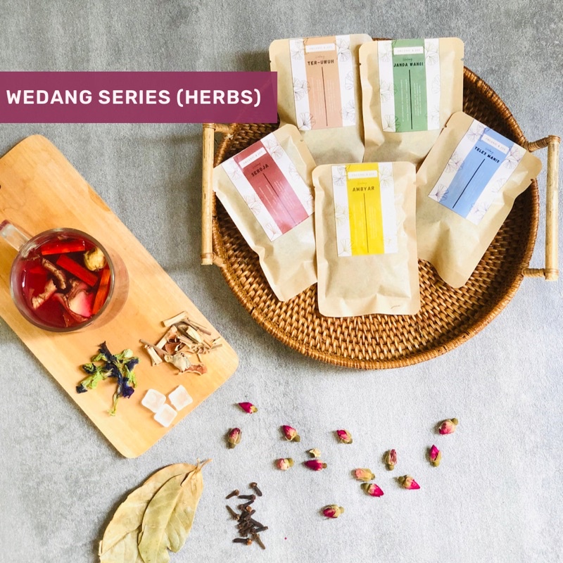 Organic&amp;Joy• WEDANG SERIES: Uwuh/Rosella/Jahe/JSR/Telang/Alang2/Minuman herbal rempah imun tubuh