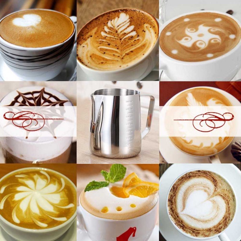 Pitcher Gelas Jug Kopi Espresso Latte Barista Stainless 300-1000ml