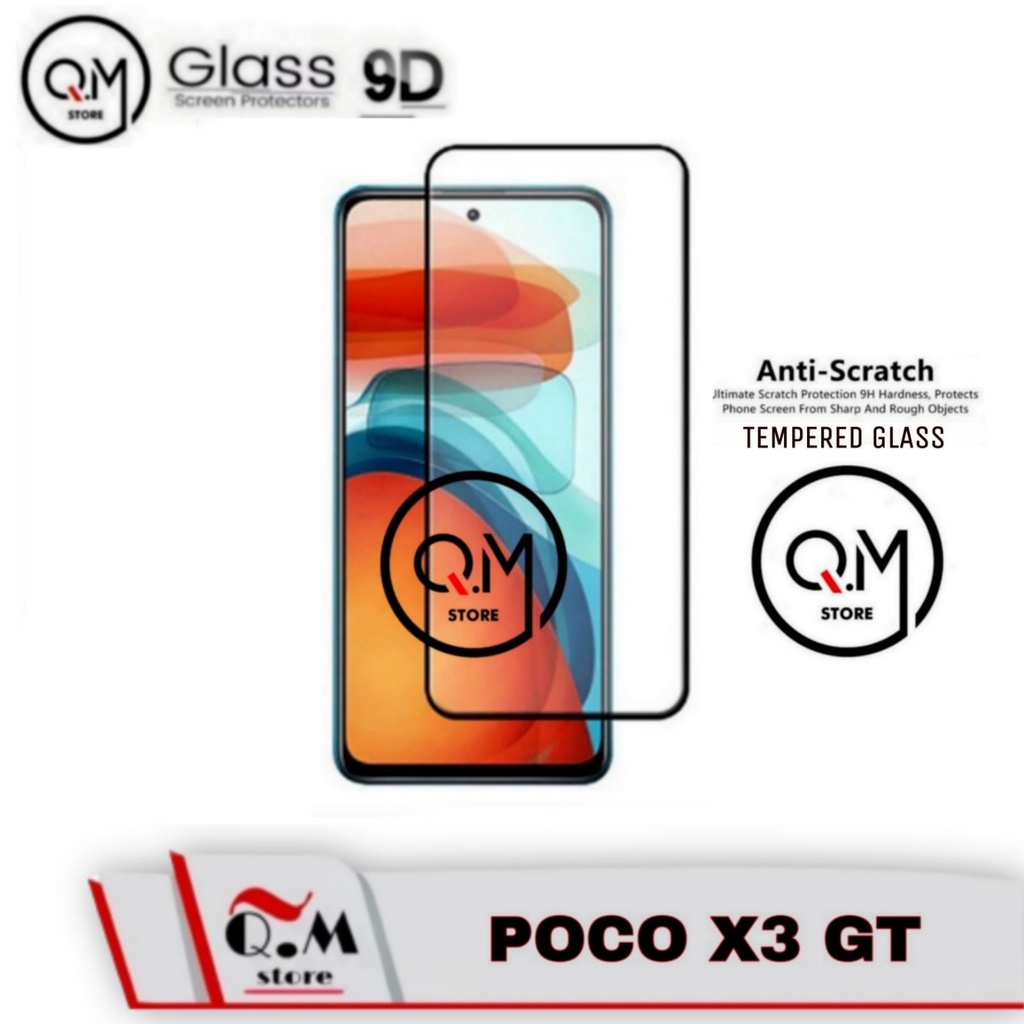 Tempered Glass Xiaomi Poco X3 GT Anti Gores Screen Guard Pelindung Layar Full 9D