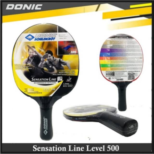 DONIC SCHILDKROT SENSATION LINE LEVEL 500  BET BAT PING PONG ORIGINAL