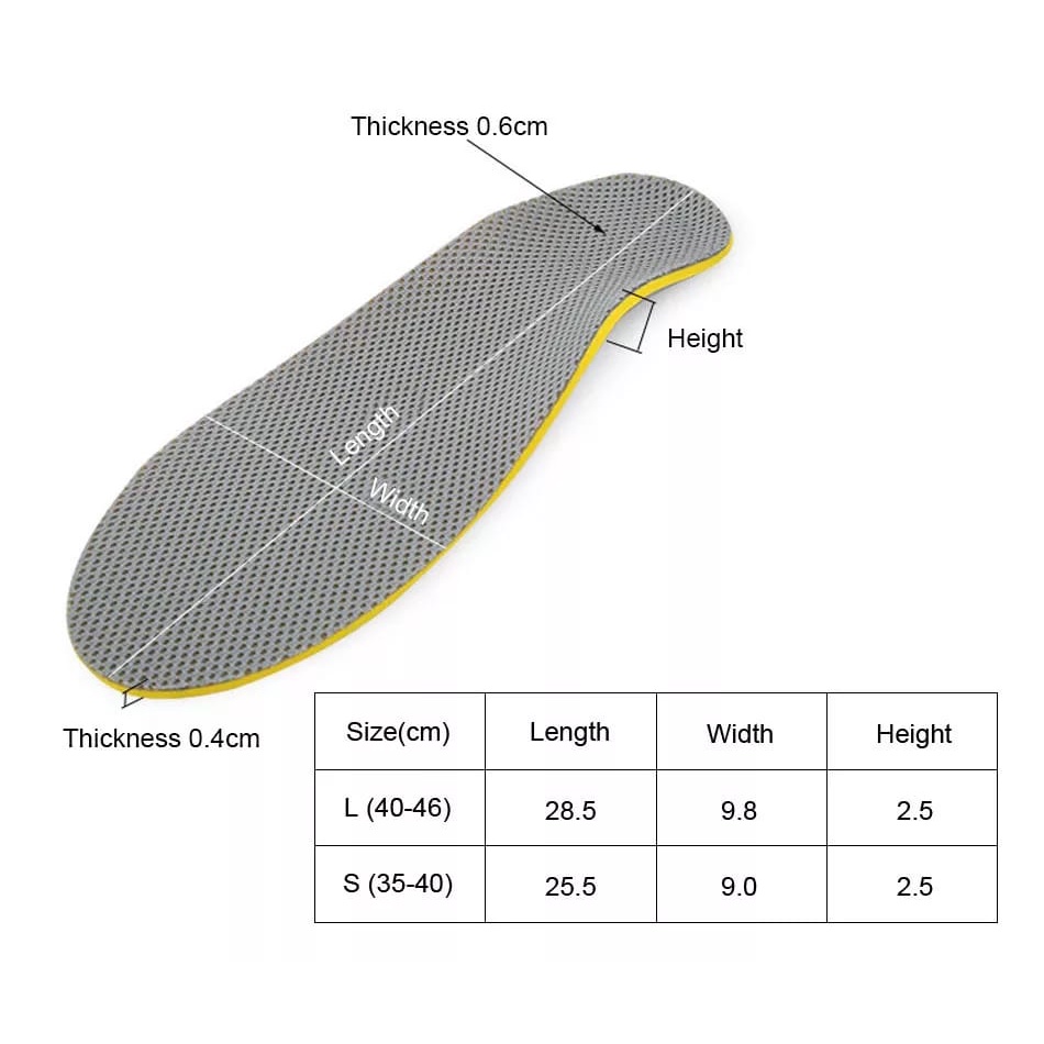 Insole Flat Foot / Arch Support Sole / Insole Olahraga