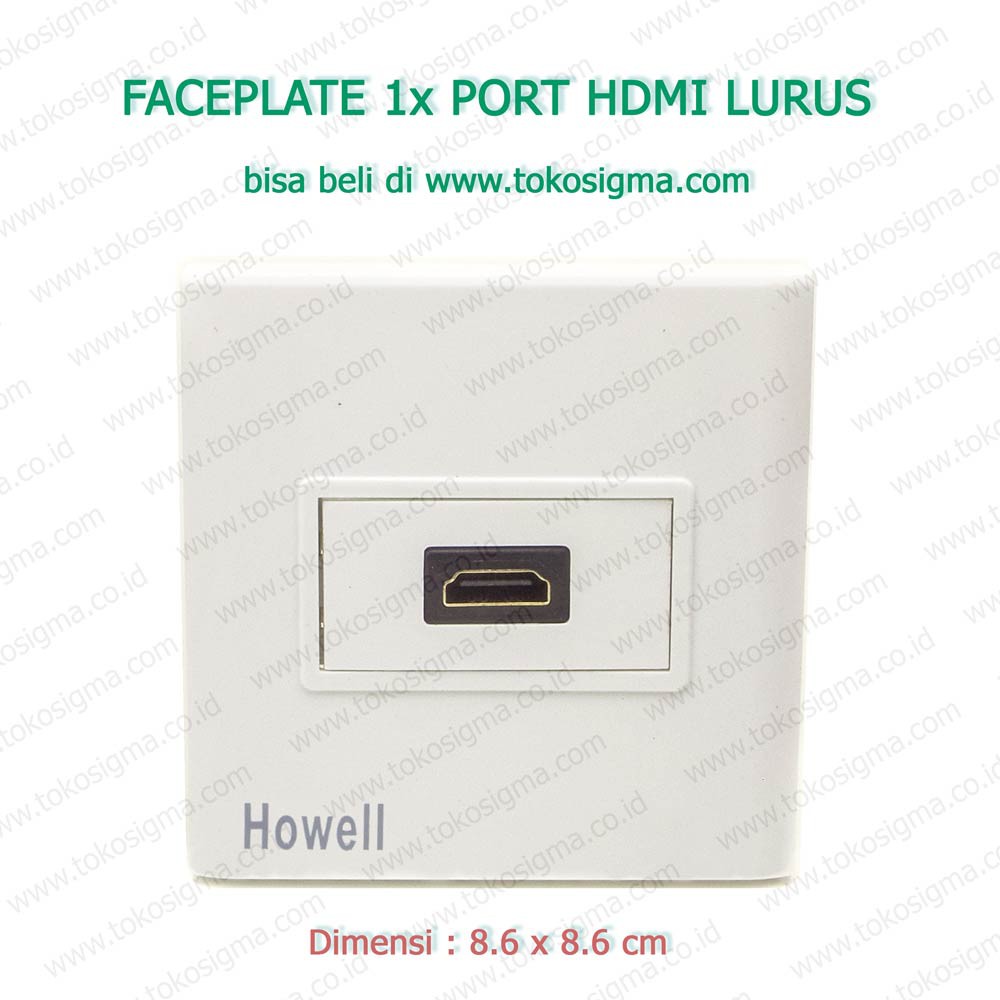 FACEPLATE 1x PORT HDMI LURUS