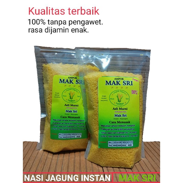 

Nasi Jagung Instan / Ampok jagung / 250gr/1pack