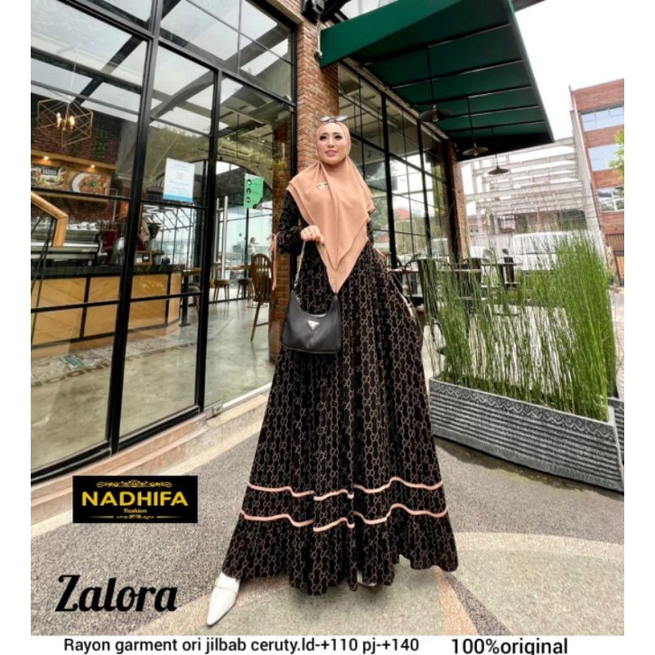 ZALORA SQUARE SYARI ORI BY NADHIFA // GAMIS SYAR'I SET KHIMAR POLOS LD 110 PJ 140 // FASHION MODIS A