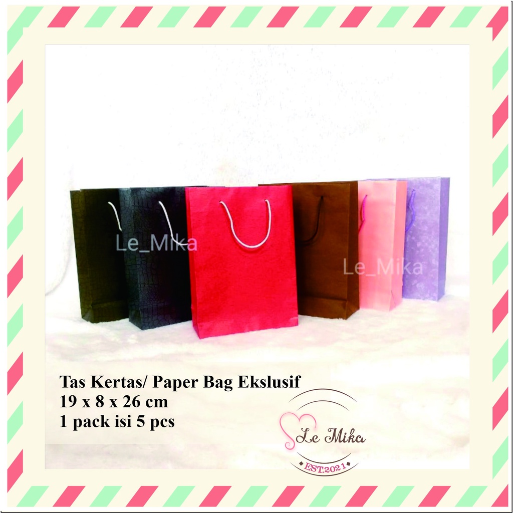 

(5 pcs) Tas kertas / paper bag / shopping bag eksklusif