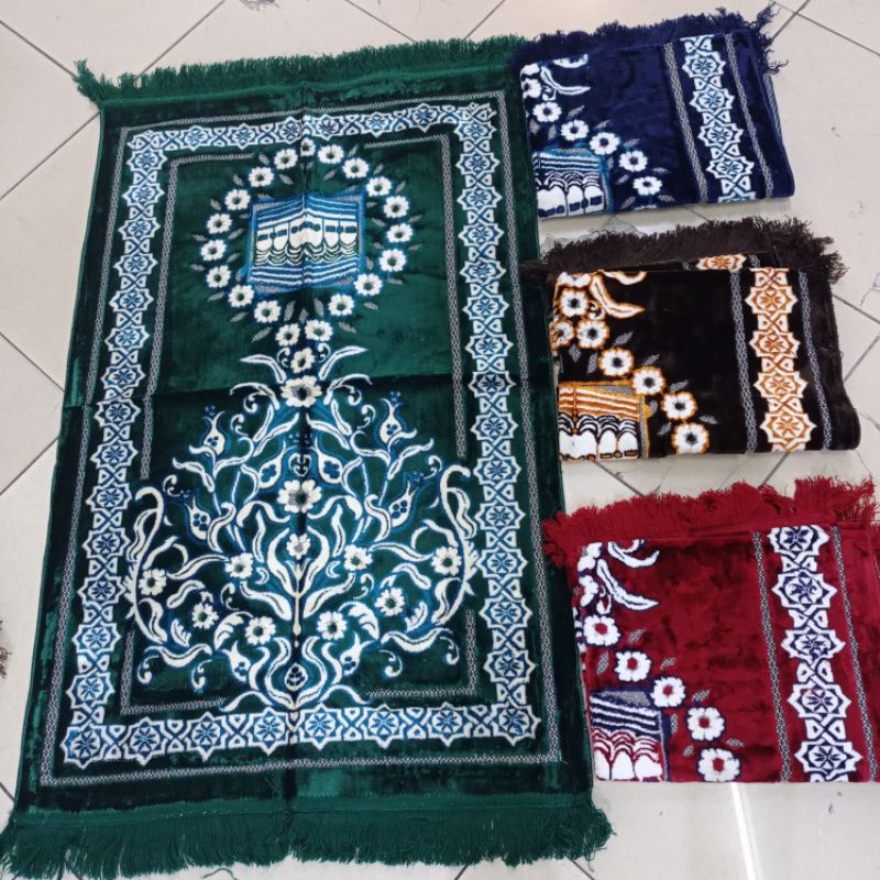 [COD] sajadah turki bludru premium benang perak 70x110 cm