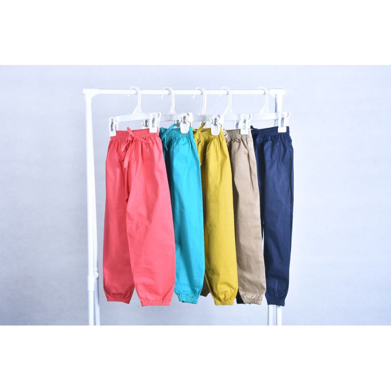 PILIH WARNA Jogger Poplin polos 1 - 6 tahun Celana Joger Anak
