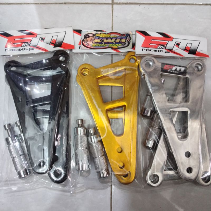 Underbone underbone footstep long milling matic drag race Mio Mio soul Mio j Mio sporty almunium FOOTSTEP UNDERBONE HEREX CB GL TIGER MIO LONG MILLING CUSTOM COAK ALMUNIUM BAHAN TEBAL 1 SET SEPASANG