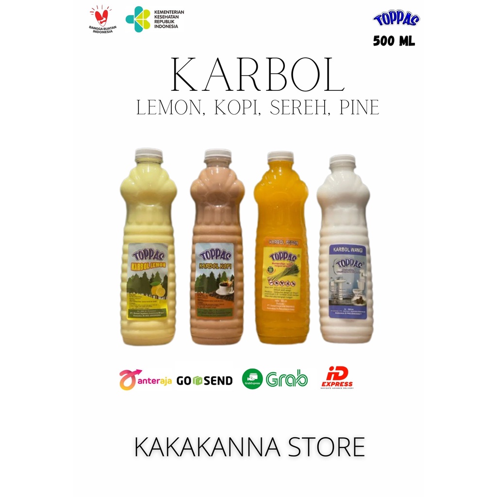 Karbol Lantai 500 ml Toppas Karbol Murah Ekonomis Izin Kemenkes RI