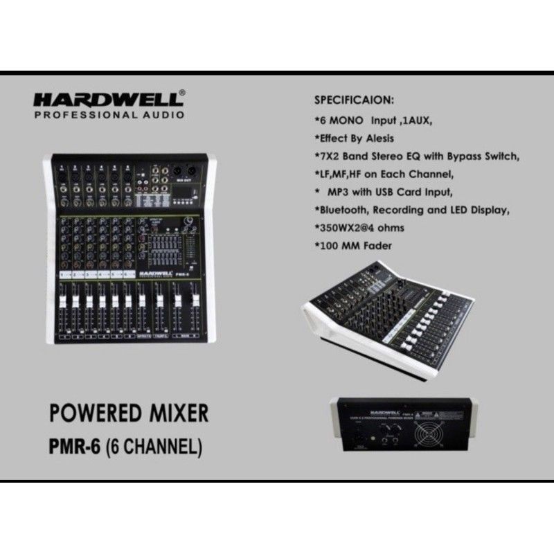 power mixer audio hardwell PMR 6.original