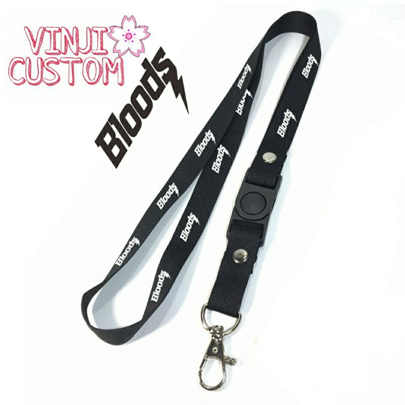 

lanyard BLOODS gantungan kunci DISTRO / tali lanyard gantungan leher id card name tag kartu nama
