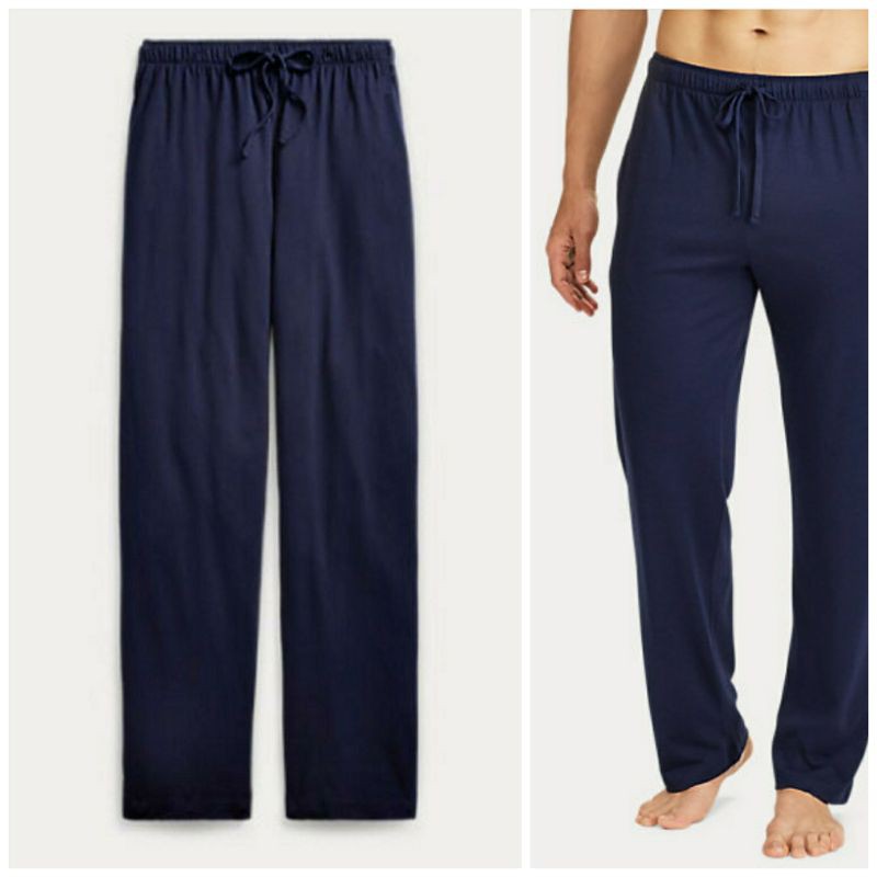 HnM Pajamas Pants Unisex, celana piyama navy, celana rumah