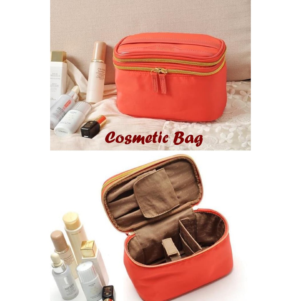 Jual Cosmetic Bag 2 Tingkat (Dalamnya Banyak Sekat, Muat Banyak ...